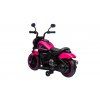 Elektrická motorka Chopper FASTER růžová zadní pohled