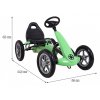 Šlapací čtyřkolka Go-Kart STAR zelená rozměry