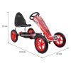 Šlapací čtyřkolka Go-Kart F8 červená rozměry