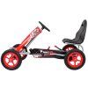 Šlapací čtyřkolka Go-Kart F8 červená  boční pohled
