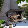Zahradní houpačka Venezia Lux Black Edition s moskytiérou, polštářky a bočními stolky G052-23IB PATIO 3