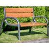 Zahradní dřevěná lavička s opěradlem Park Lux 170 x 74 x 86 cm PATIO