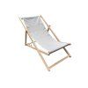Světle šedé dřevěné polohovací zahradní lehátko Classic PATIO