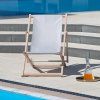 Světle šedé dřevěné polohovací zahradní lehátko Classic PATIO 1