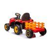 Dětský elektrický traktor BBH-030 s přívěsem červený 3