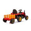Dětský elektrický traktor BBH-030 s přívěsem červený 4