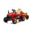 Dětský elektrický traktor BBH-030 s přívěsem červený 4