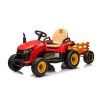 Dětský elektrický traktor BBH-030 s přívěsem červený 6