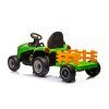 Dětský elektrický traktor BBH-030 s přívěsem zelený 3