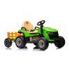 Dětský elektrický traktor BBH-030 s přívěsem zelený 5