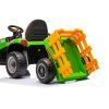 Dětský elektrický traktor BBH-030 s přívěsem zelený 9