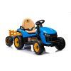 Dětský elektrický traktor BBH-030 s přívěsem modrý
