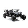 Elektrické autíčko Buggy UTV čtyřmístné 24V nafukovací kola bílé