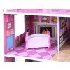 Dřevěný domeček pro panenky s LED osvětlením růžový 10