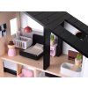 Moderní dřevěný domeček pro panenky ve stylu LOFT s panenkami a nábytkem 11
