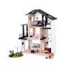 Moderní dřevěný domeček pro panenky ve stylu LOFT s panenkami a nábytkem 1