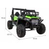 Elektrické autíčko Buggy UTV zelené 3