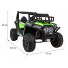 Elektrické autíčko Buggy UTV zelené 4
