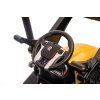 Elektrický traktor Mega D68 s přívěsem žlutý 17