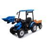 Elektrický traktor Mega D68 s přívěsem modrý 11