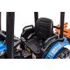 Elektrický traktor Mega D68 s přívěsem modrý 16