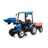 Elektrický traktor Mega D68 s přívěsem modrý 1