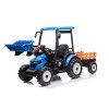 Elektrický traktor Mega D68 s přívěsem modrý 27