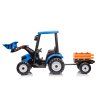 Elektrický traktor Mega D68 s přívěsem modrý 3