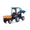 Elektrický traktor Mega D68 s přívěsem modrý 6
