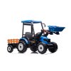 Elektrický traktor Mega D68 s přívěsem modrý 8