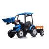 Elektrický traktor Mega D68 s přívěsem modrý 10