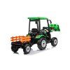 Elektrický traktor Mega D68 s přívěsem zelený 3