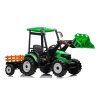 Elektrický traktor Mega D68 s přívěsem zelený 4