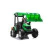Elektrický traktor Mega D68 s přívěsem zelený 2