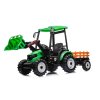 Elektrický traktor Mega D68 s přívěsem zelený 5