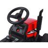Dětský elektrický traktor s vlečkou červený 7