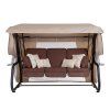 Zahradní houpačka Venezia Lux s moskytiérou, polštářky a bočními stolky H047-04PB PATIO 1