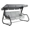 Zahradní houpačka Rimini Black Edition s bočními stolky H039-06PB PATIO 2