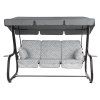 Zahradní houpačka Rimini Black Edition s bočními stolky H039-06PB PATIO