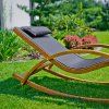 Černé zahradní houpací lehátko Larice PATIO 3