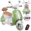 Dětská elektrická motorka VESPA klasická zelená
