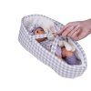 Panenka Newborn s králíčkem v košíku Šedá