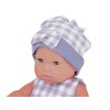 Panenka Newborn s králíčkem v košíku Šedá 6
