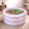 Aga Suchý bazén 90x40 cm s míčky ZigZag Barevný 4
