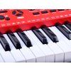 Klávesy Keyboard s mikrofonem 61 kláves červené
