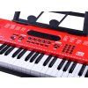 Klávesy Keyboard s mikrofonem 61 kláves červené