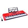 Klávesy Keyboard s mikrofonem 61 kláves červené