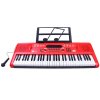 Klávesy Keyboard s mikrofonem 61 kláves červené 7