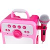 Hudební růžový reproduktor Boombox pro děti s mikrofonem 8