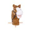 Plyšový koník Hobby Horse se zvuky cvalu a řehtání + pohyblivá tlama světle hnědý